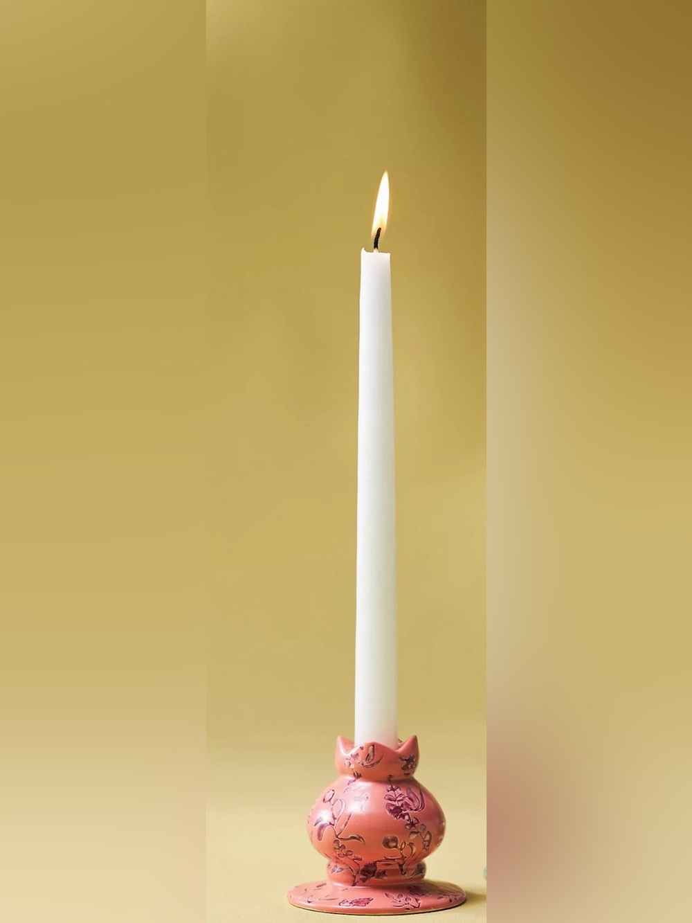 Anthropologie Amanda Ceramic Taper Candle Holder